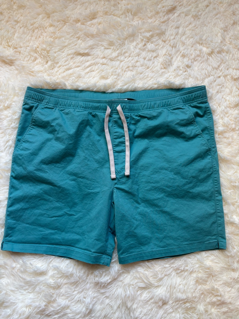 Goodfellow & Co Men’s Teal Drawstring Shorts Elastic Hem XL